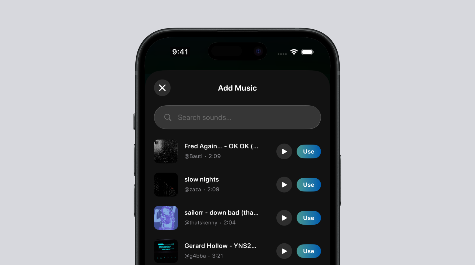 Music on Posts & Stories